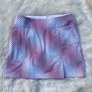 Nike plaid golf skirt red pink blue nwot new 8